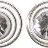 Haarspeld curlies - Strass steentje 6cm - Zilver - Set van 2