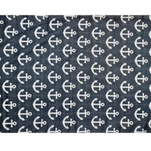 Haarband multifunctioneel - Maritiem patroon 45x25cm - Grijs wit