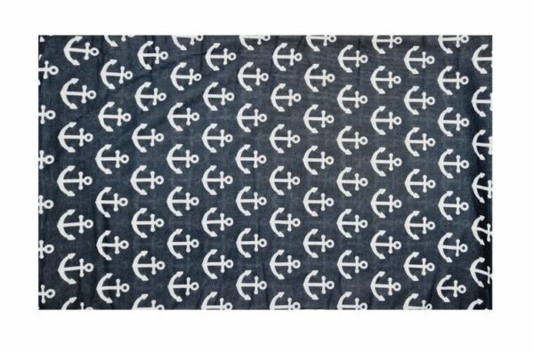 2110778946 Haarband multifunctioneel - Maritiem patroon 45x25cm - Grijs wit