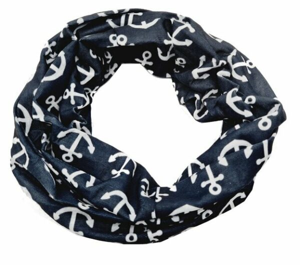 2110778949 Haarband multifunctioneel - Maritiem patroon 45x25cm - Grijs wit