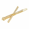 2110778988 Haarspeld haarclip - Strik strass steentjes 4,5cm - Goud