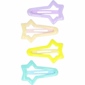 Haarspeld Klikklak 4 cm - Ster - Blauw Geel Paars - Set van 4