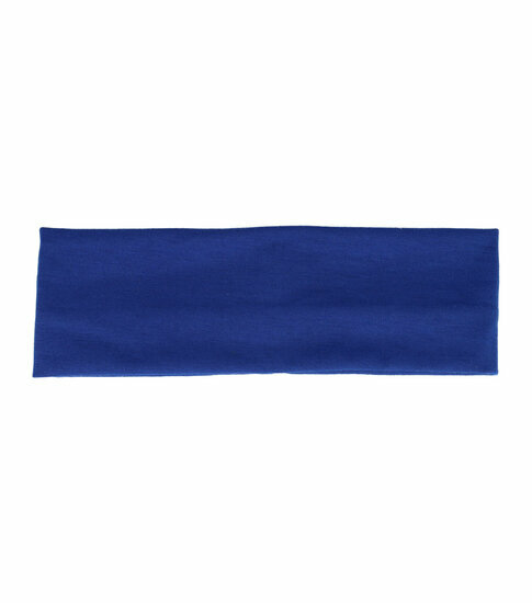 2110779078 Haarband stof - Basic 8cm - Blauw