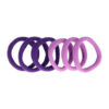 2110782936 Haarelastieken basic - Endless 4cm - Paars - Set van 6