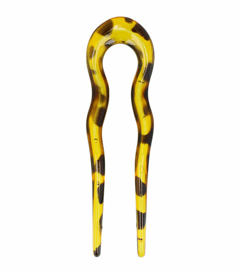 2110782942 Styling Tool Haarvork – 13 cm – Knot Haarpin – Kunststof – Geel