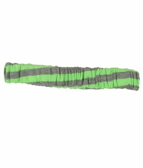 2110783161 Haarband sport – Streeppatroon – 2,5 cm – Grijs & groen