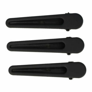 Haarspeld Duckklemmen 6cm – Open Vorm – Metaal – Zwart – Set van 3