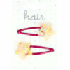 2110784952 Haarspeld Klikklak 5 cm - Glitter Ster - Roze - Set van 2