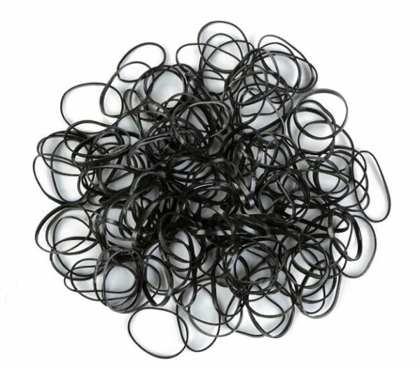 2110784955 Haarelastiekjes mini - 2cm - Zwart - Set van 250