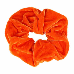 Haarelastiek Scrunchie – Basic – Velvet Stof – Warme Kleur Oranje