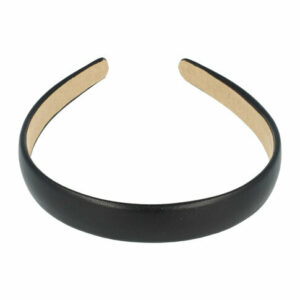 Haarband Diadeem 2cm – Lederlook – Zwart