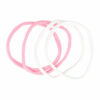 2110787532 Haarband sport - Elastiek endless nylon - Roze wit - Set van 4