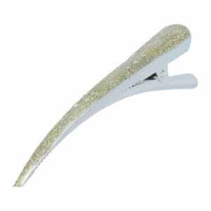 Haarspeld Duckklem 13cm – Basic – Glitter Sterrenprint – Metaal – Zilver