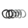 2110787607 Haarelastieken basic - Endless 4cm - Grijs - Set van 6