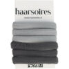 2110787610 Haarelastieken basic - Endless 4cm - Grijs - Set van 6