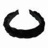 2110787640 Haarband Diadeem 4cm – Gevlochten Velvet Stof – Zwart
