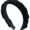 2110787643 Haarband Diadeem 4cm – Gevlochten Velvet Stof – Zwart