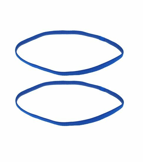 2110787748 Haarband sport - Elastiek anti-slip 1cm - Cobalt Blauw – Set van 2