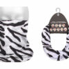 Haarband multifunctioneel - Zebra patroon 45x25cm - Wit zwart