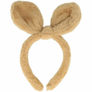 Haarband Diadeem 2,5cm – Strik Oortjes – Teddy Stof – Bruin