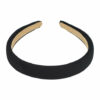Haarband Diadeem 2cm – Zacht Gevuld – Effen Kleur Stof – Zwart