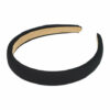 Haarband Diadeem 2cm – Zacht Gevuld – Effen Kleur Stof – Zwart