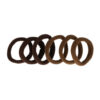 2110959177 Haarelastieken basic - Endless 4cm - Donker bruin - Set van 6