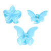 2110966806 Haarspeld Haarklemmen 4 cm – Bloemvorm & Vlindervorm – Blauw – Set van 3