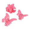 2110966842 Haarspeld Haarklemmen 4 cm – Bloemvorm & Vlindervorm – Fuchsia Roze – Set van 3