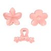 2110978281 Haarspeld Haarklemmen 4cm – Bloemvorm – Lichtroze – Set van 3