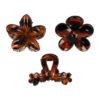 2110979088 Haarspeld Haarklemmen 4cm – Bloemvorm – Bruin – Set van 3