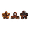 2110979094 Haarspeld Haarklemmen 4cm – Bloemvorm – Bruin – Set van 3