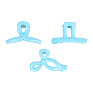 Haarspeld Haarklemmen 4cm – Recht Wave Strik – Blauw – Set van 3