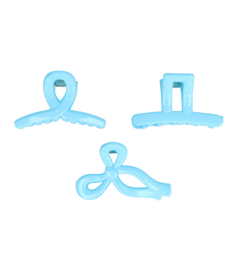 2111079636 Haarspeld Haarklemmen 4cm – Recht Wave Strik – Blauw – Set van 3