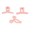 2111081331 Haarspeld Haarklemmen 4cm – Recht Wave Strik – Lichtroze – Set van 3