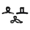 2111083404 Haarspeld Haarklemmen 4cm – Recht Wave Strik – Zwart – Set van 3