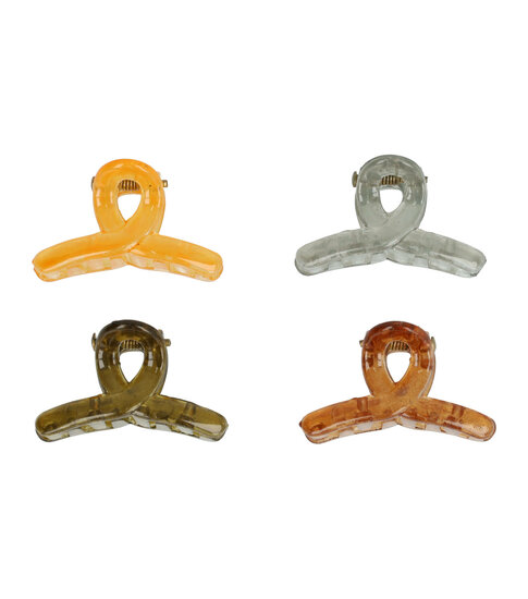 2111266470 Haarspeld Haarklemmen 3cm – Wavevorm – Bruin Grijs Groen – Set van 4