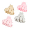 2111280987 Haarspeld Haarklemmen 2,5cm – Spinmodel – Roze Creme Grijs – Set van 4