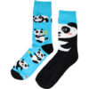 2113587426 Sokken katoen - pandabeer print - blauw zwart - maat 38-45