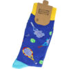 2113587459 Sokken katoen - tennis meisje print - blauw - maat 38-45