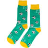 2113587531 Sokken katoen - voetbalveld print - groen geel - maat 38-45