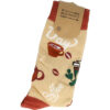 2113587564 Sokken katoen - koffie print - bruin beige - maat 38-45