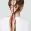 2113644594 Haarelastieken basic - Hair Tie koord - Roze paars - Set van 3