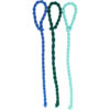 2113647438 Haarelastieken basic - Hair Tie koord - Blauw groen – Set van 3