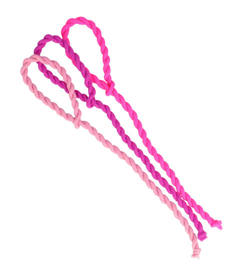 2113649298 Haarelastieken basic - Hair Tie koord - Roze - Set van 3