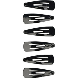 Haarspeld Klikklak 3 cm - Basic Klein - Zwart - Set van 6