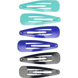 Haarspeld Klikklak 4,5 cm - Basic - Blauw Zwart - Set van 6