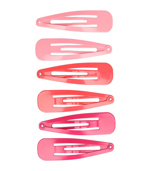 2113938531 Haarspeld Klikklak 5,5 cm - Basic - Roze - Set van 6