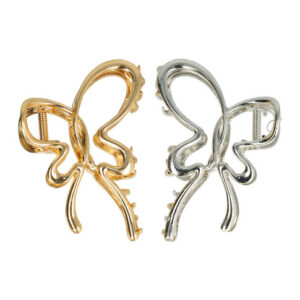 Haarspeld Haarklemmen 10cm – XL Vlindervorm – Metaal – Goud Zilver – Set van 2