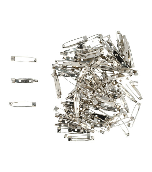 2114273367 DIY broche 3,5 cm – metalen brochespeldjes – zilver – set van 100